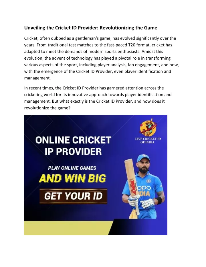 unveiling the cricket id provider revolutionizing