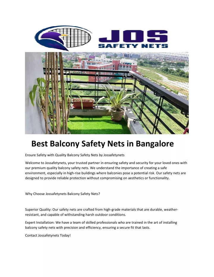 best balcony safety nets in bangalore