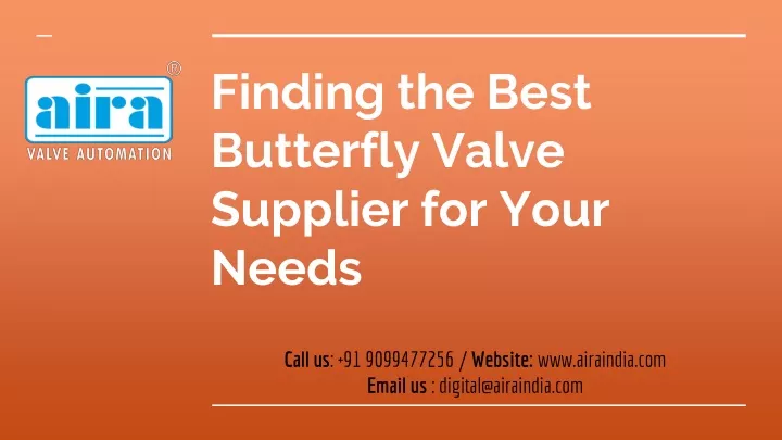 finding the best butterfly valve supplier for your needs