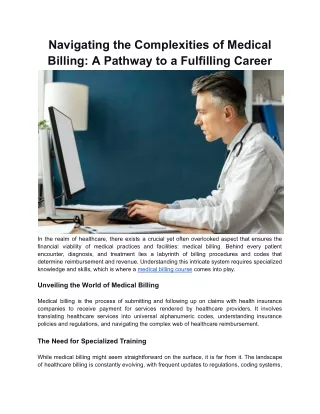 navigating the complexities of medical billing