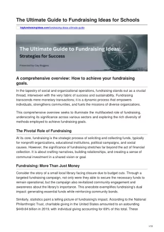 The Ultimate Guide to Fundraising Ideas for Schools