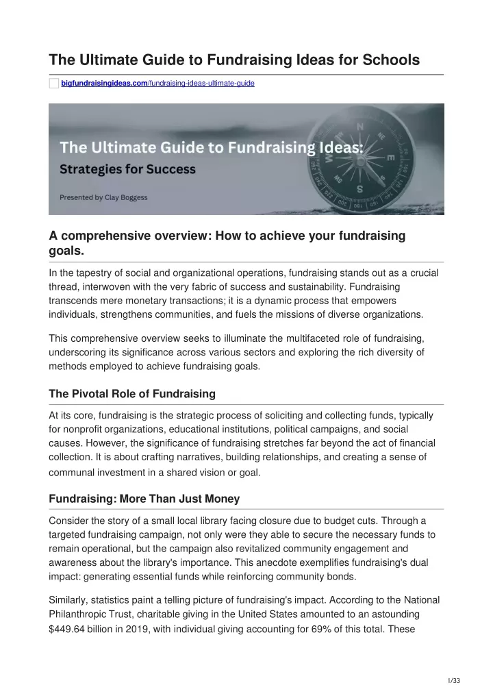 the ultimate guide to fundraising ideas