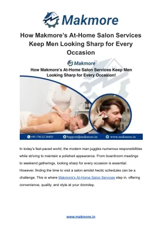how makmore s at home salon services keep