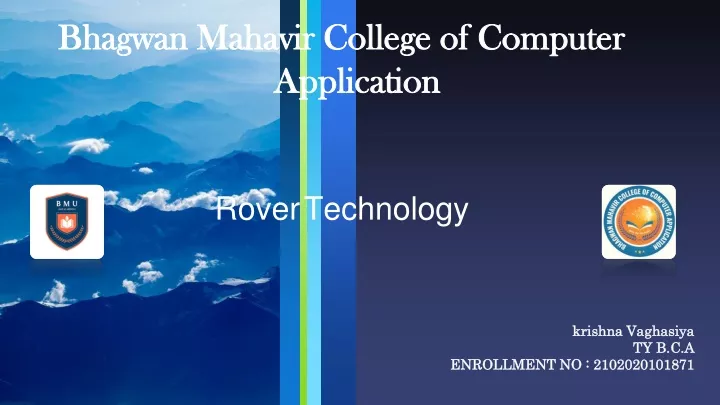 bhagwan mahavir college of computer application