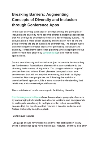 Breaking Barriers_ Augmenting Concepts of Diversity and Inclusion through Conference Apps