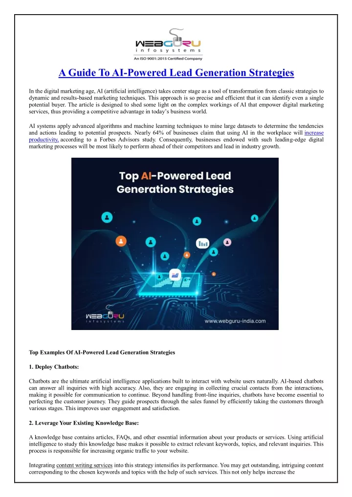 a guide to ai powered lead generation strategies