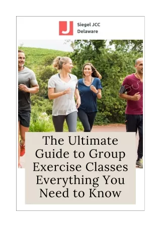 The Ultimate Guide to Group Exercise Classes Everything You Need to Know