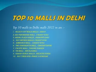TOP 10  BEST MALL IN DELHI   , BEST MALL IN DELHI