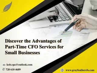 Discover the Advantages of Part-Time CFO Services for Small Businesses