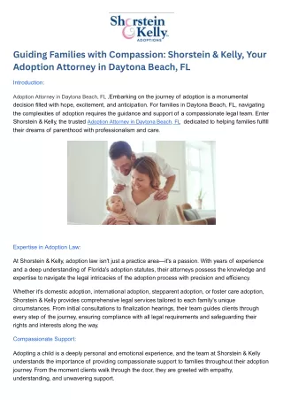 Adoption Attorney in Daytona Beach, FL