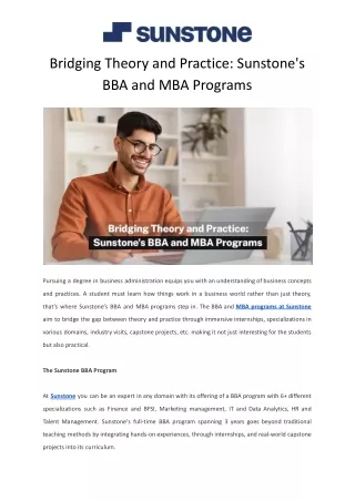 Bridging Theory and Practice_ Sunstone's BBA and MBA Programs