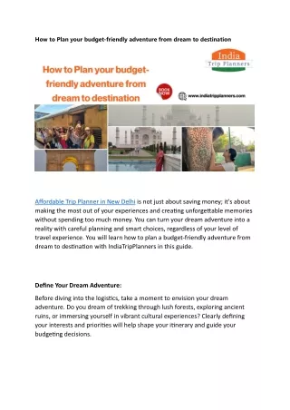 How to Plan your budget