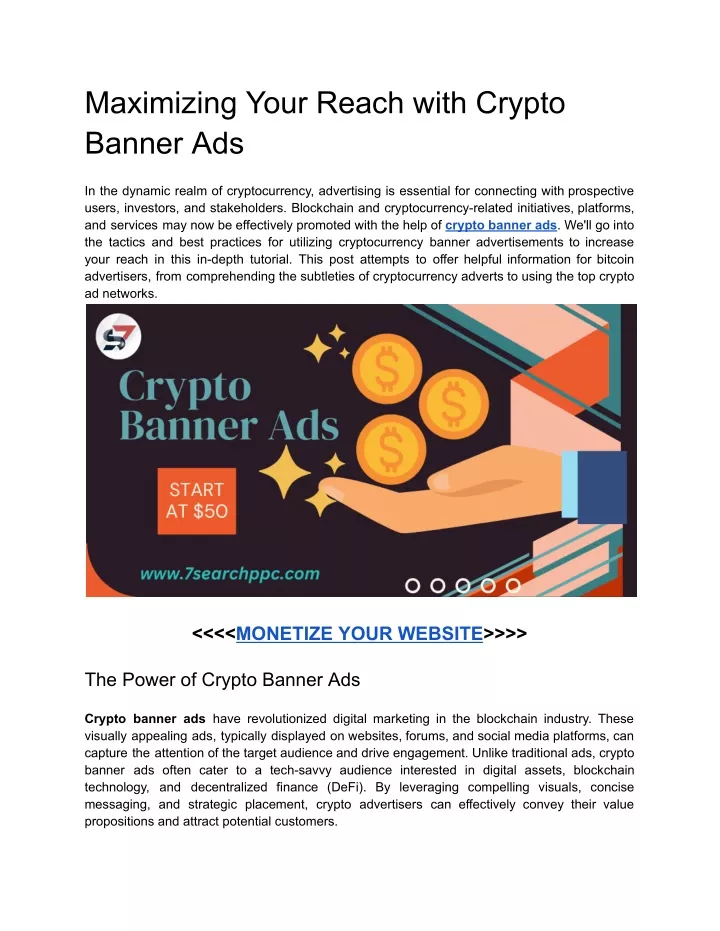 maximizing your reach with crypto banner ads