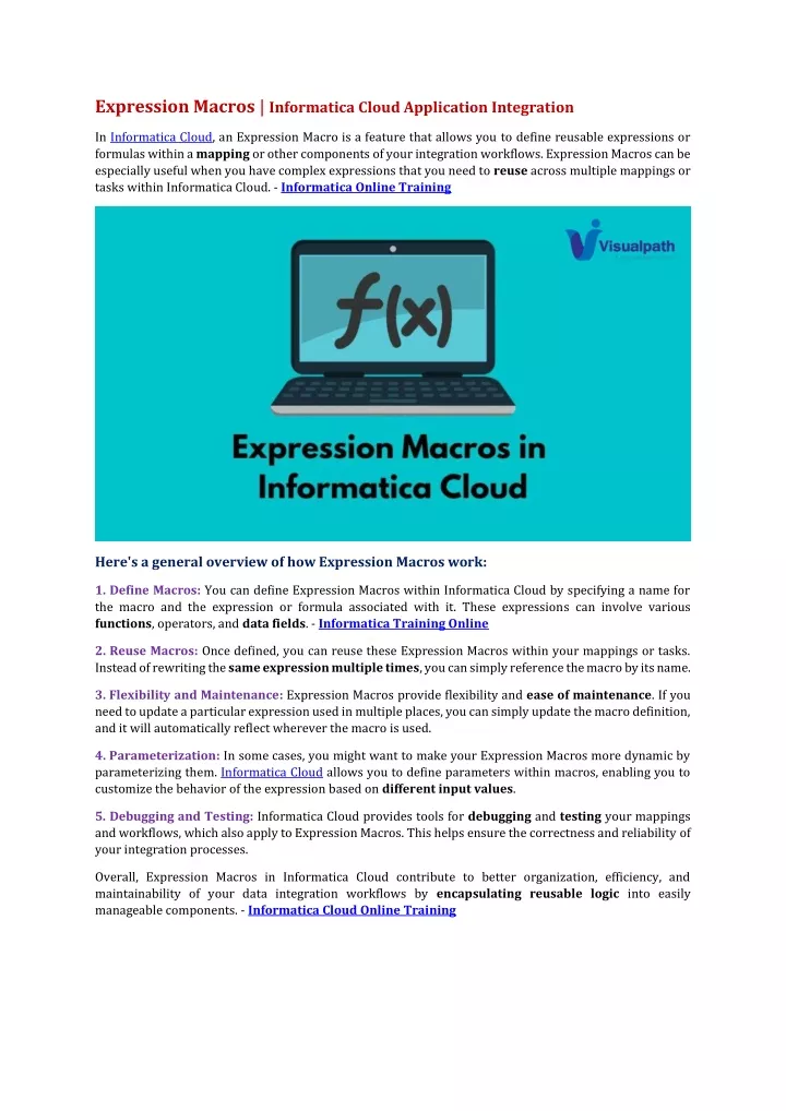 expression macros informatica cloud application