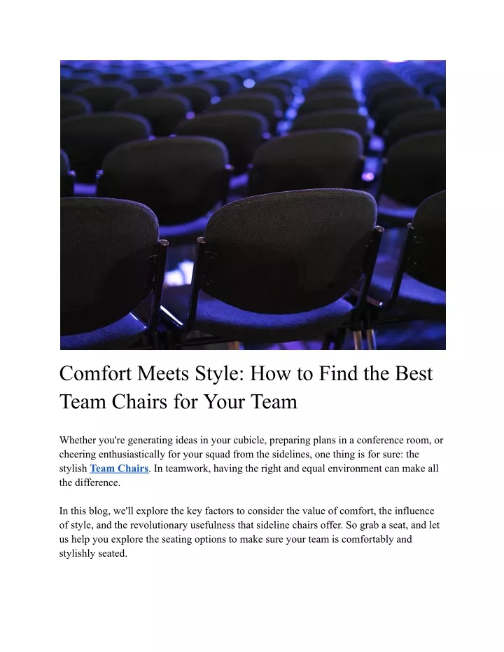 comfort meets style how to find the best team