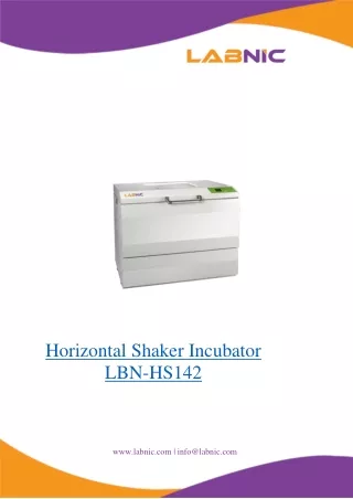 horizontal shaker incubator lbn hs142