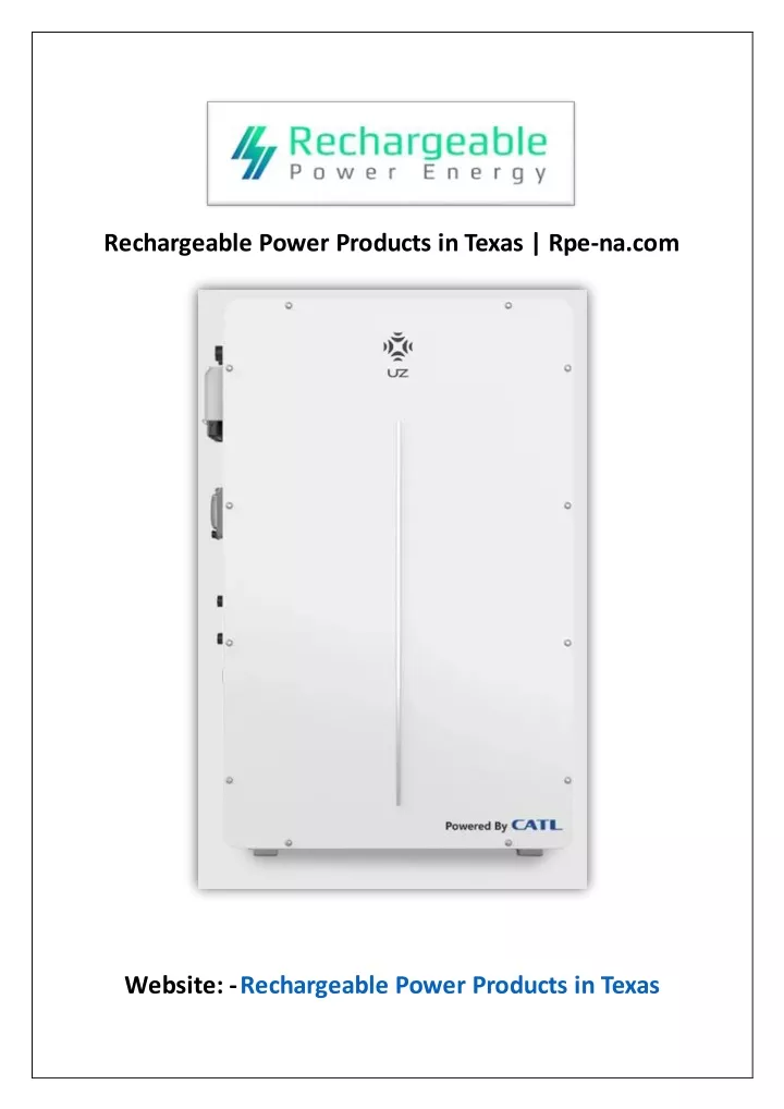 rechargeable power products in texas rpe na com