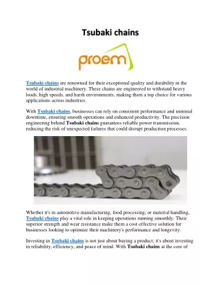 tsubaki chains