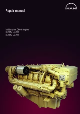 MAN Marine Diesel Engine D 2840 LE 301 Service Repair Manual
