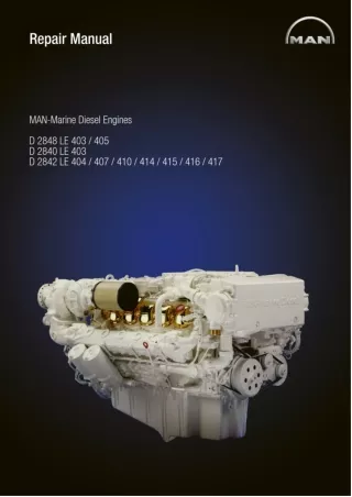 MAN Marine Diesel Engine D 2842 LE 404 Service Repair Manual
