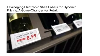 Leveraging Electronic Shelf Labels for Dynamic Pricing_ A Game-Changer for Retail