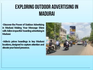 Exploring Outdoor Advertising in Madurai