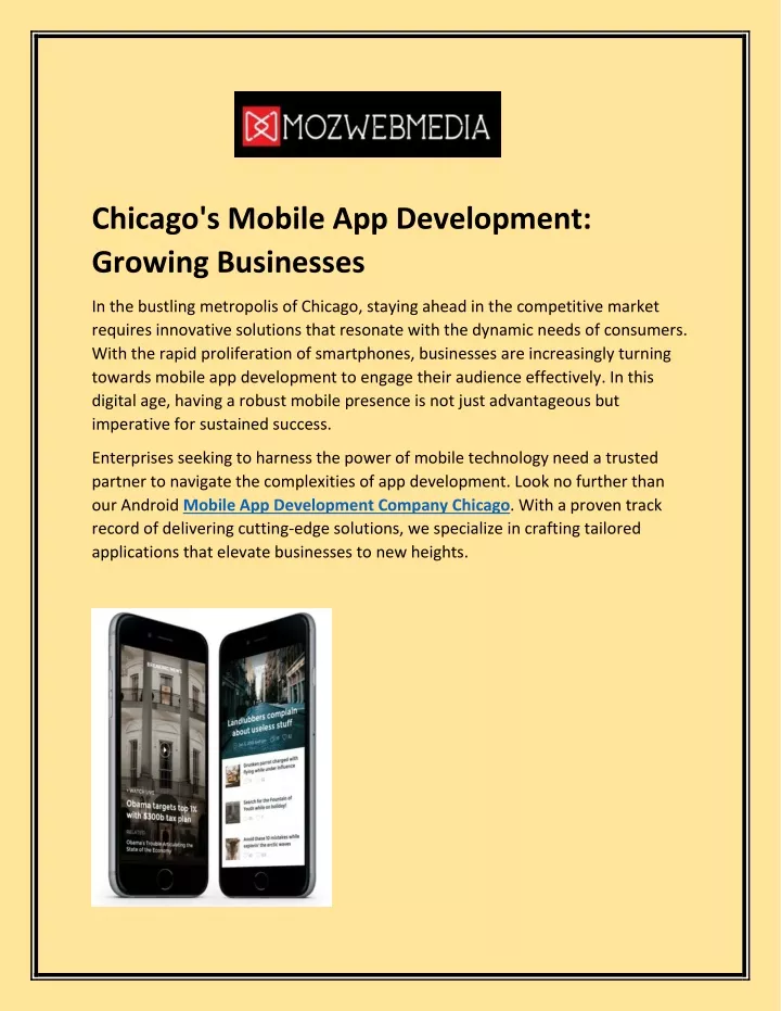 chicago s mobile app development growing