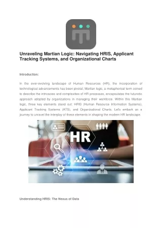 unraveling martian logic navigating hris