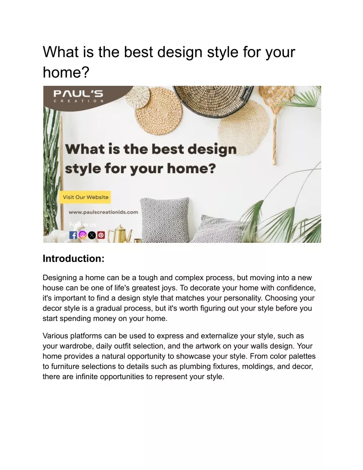 what is the best design style for your home