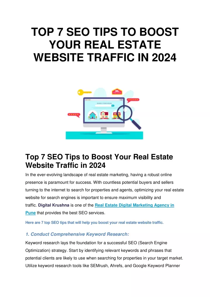 top 7 seo tips to boost your real estate website