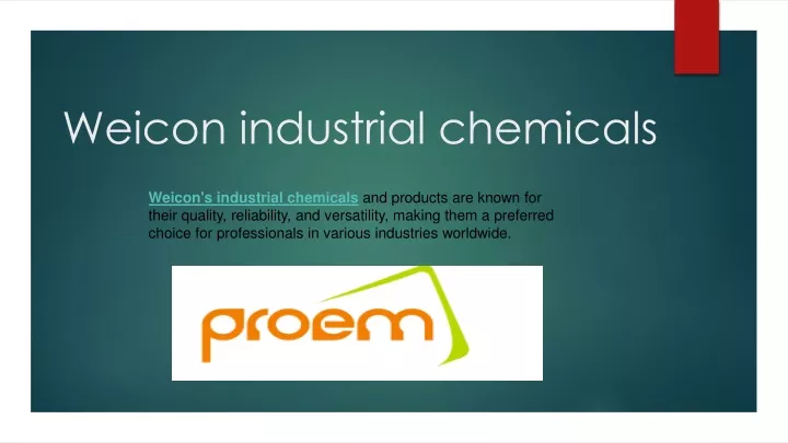 weicon industrial chemicals