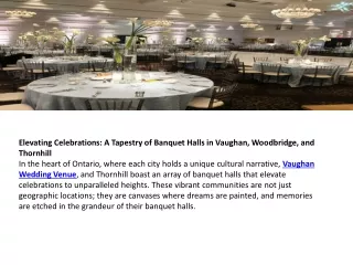 The Terrace: Vaughan's Premier Event Venue