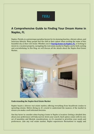 Buy the Best Your Dream Home in Naples FL