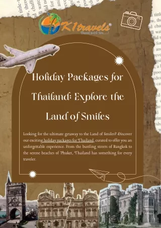 Holiday Packages for Thailand: Explore the Land of Smiles