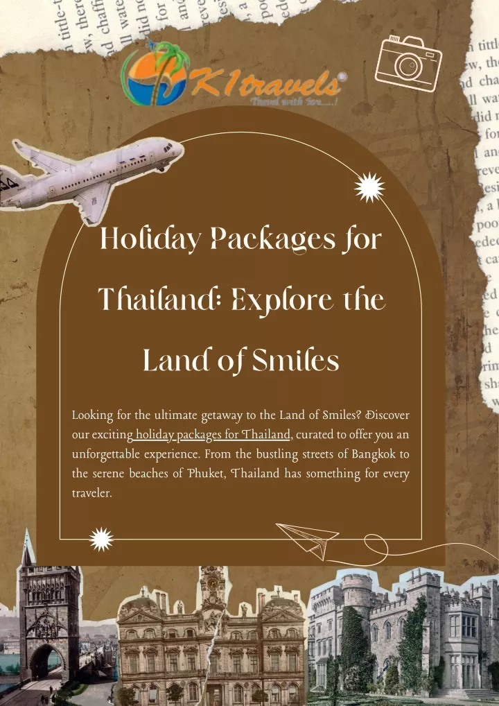 holiday packages for thailand explore the land