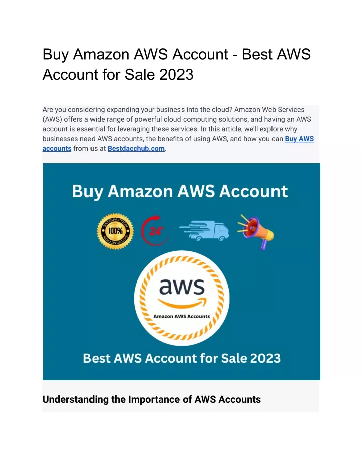 buy amazon aws account best aws account for sale