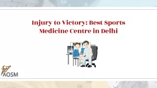 Injury to Victory Best Sports Medicine Centre in Delhi