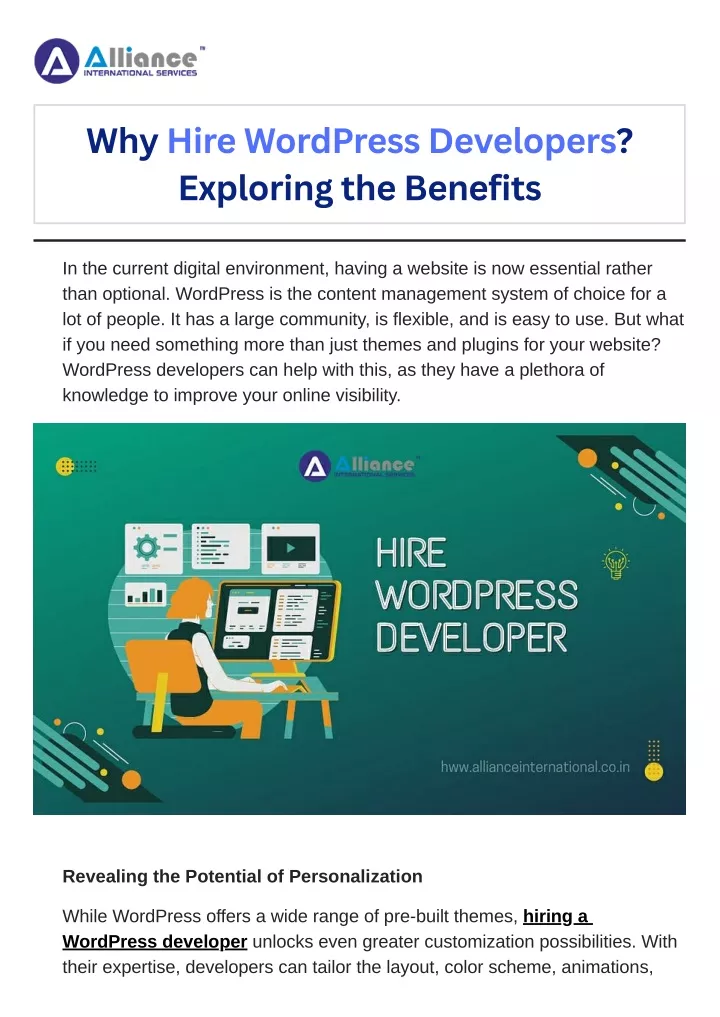 why hire wordpress developers exploring