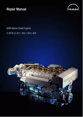 MAN Marine Diesel Engine D2876 LE 404 Service Repair Manual