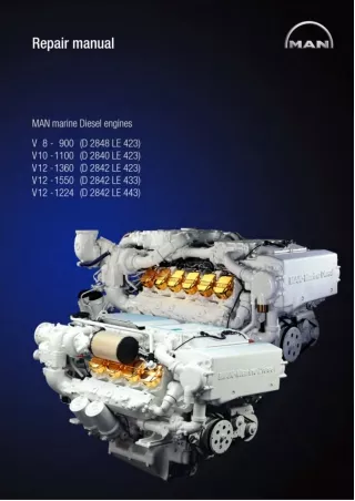 MAN Marine Diesel Engine V8-900 (D 2848 LE 423) Service Repair Manual