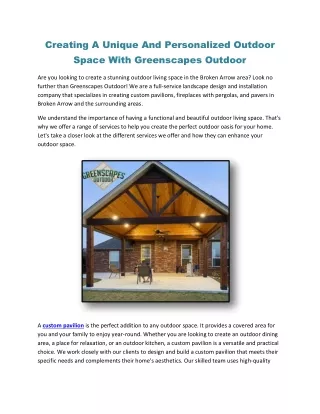 Greenscapes Outdoor