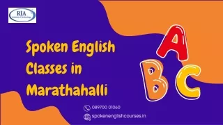 Spoken English Classes in Marathahalli