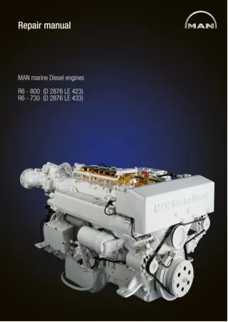 MAN MARINE DIESEL ENGINES R6-800 SERIES Service Repair Manual
