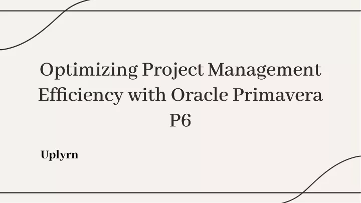 optimizing project management efficiency with