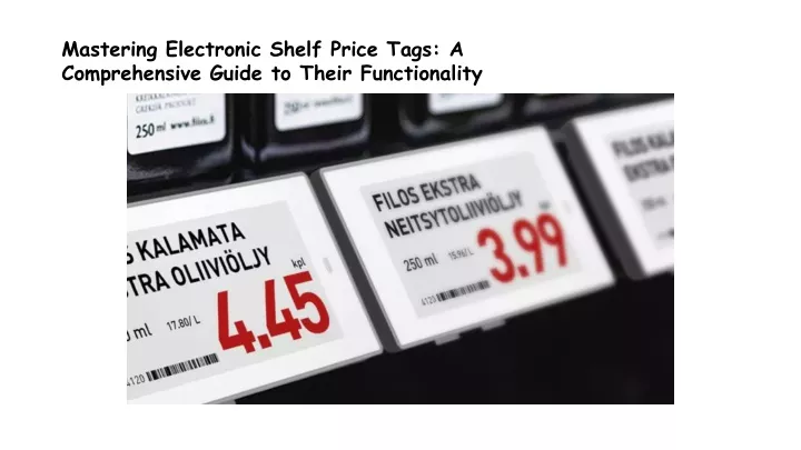 mastering electronic shelf price tags