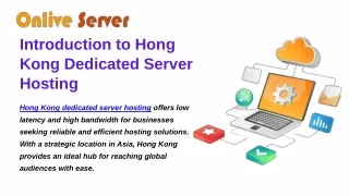 Hong Kong Dedicated Server Hosting - Get Low Latency & High Bandwidth