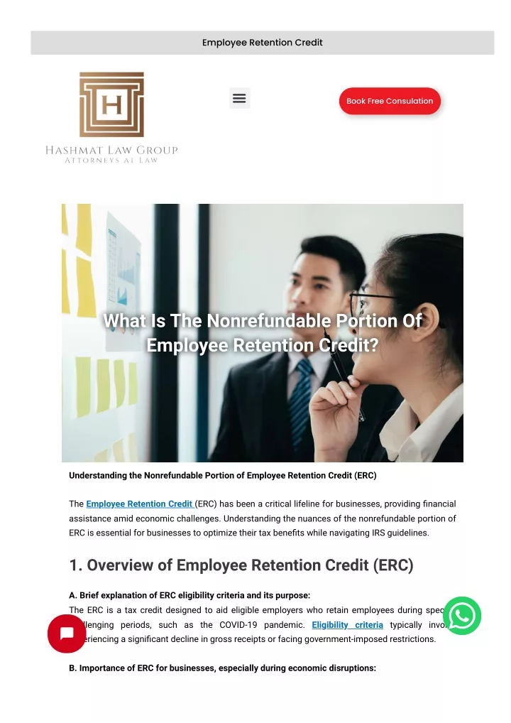 employee retention credit