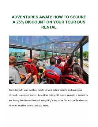 ADVENTURES AWAIT_ HOW TO SECURE A 25% DISCOUNT ON YOUR TOUR BUS RENTAL