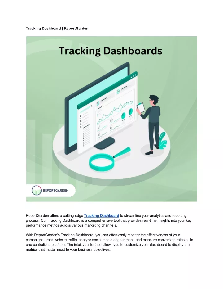 tracking dashboard reportgarden