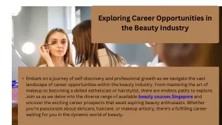 Exploring Career Opportunities in the Beauty Industry